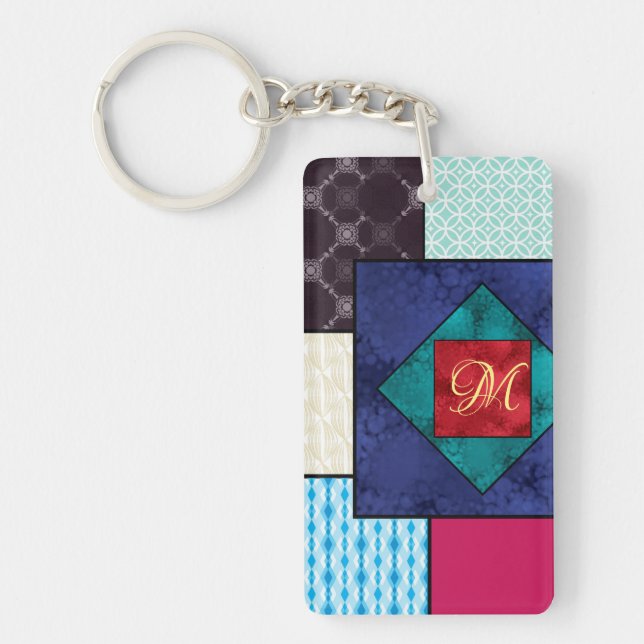 Courtepoint en patchwork avec monogramme (Devant)