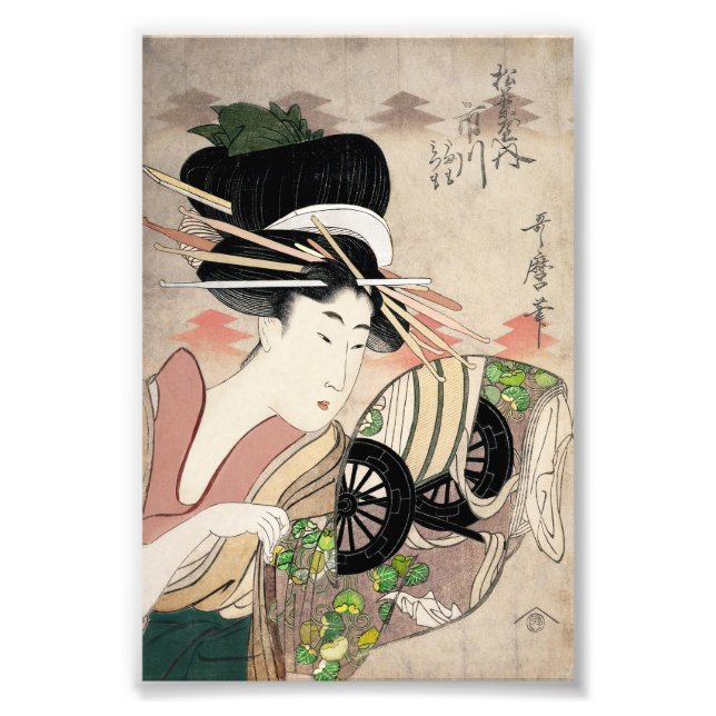 Courtesan Ichikawa of Matsuba Establishment Fotodruck (Vorne)