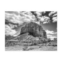 Courthouse Butte - Schwarz & Weiß | Postkarte