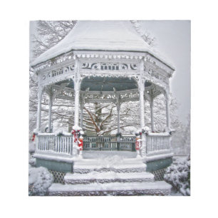 Courthouse Gazebo im Schnee Notizblock