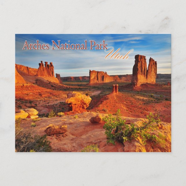 Courthouse Towers in Arches National Park, Utah Postkarte (Vorderseite)