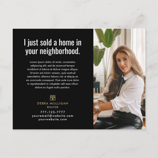 Courtier immobilier Carte postale moderne - VENDU (Dos)