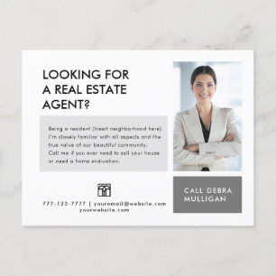 Courtier immobilier moderne minimaliste carte post