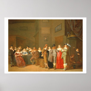 Courting Scene, 1644 (oil on canvas) Poster