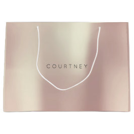 COURTNEY Rose Goldener Pinselstrich Große Geschenktüte
