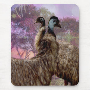 Courtship of the Emus Mousepad