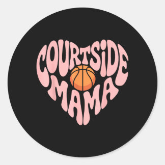 Courtside Mama Baseball-Mama Game Day 1 Runder Aufkleber