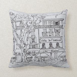Courtyard Café  Hotel del'Horloge, Avignon Kissen