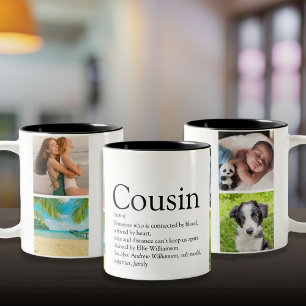 Cousin 4 Foto Modern Lustige Coole Definition Zweifarbige Tasse