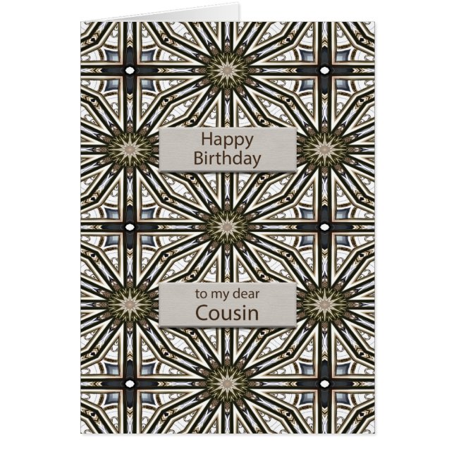 Cousin Anniversaire Mandala Design Abstrait (Devant)