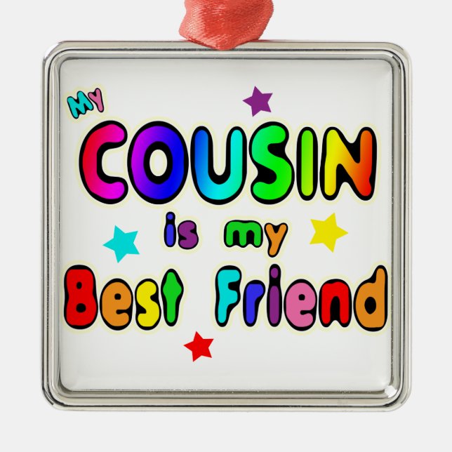 Cousin-bester Freund Silbernes Ornament (Vorne)