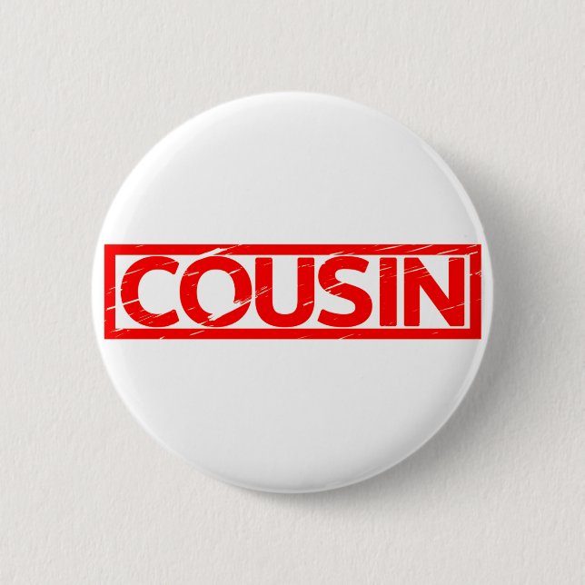Cousin Briefmarke Button (Vorderseite)