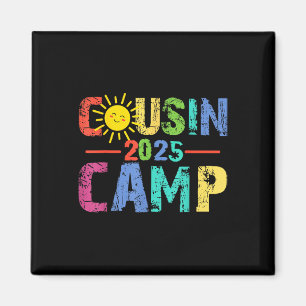 Cousin Camp 2025 Camping Campfire Sommerferien Magnet