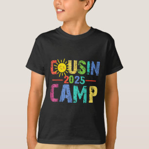 Cousin Camp 2025 Camping Campfire Sommerferien T-Shirt