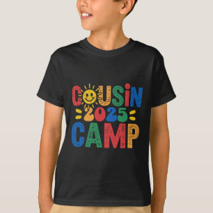 Cousin Camp 2025 Camping Lagerfeuer Sommerferien T-Shirt