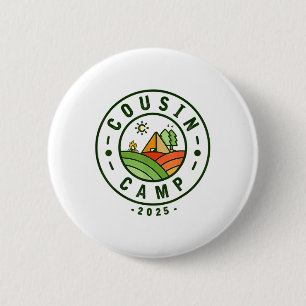Cousin Camp 2025 Camping-Stamm Sommerferien  Button
