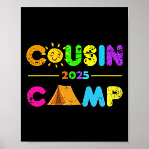 Cousin Camp 2025 Familien-Camping-Sommerurlaub Ca Poster