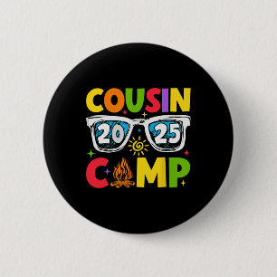 Cousin-Camp 2025 Familienurlaub Sommer Camping Button
