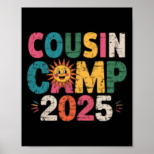 Cousin Camp 2025 Familienurlaub Sommer-Camping Cr Poster