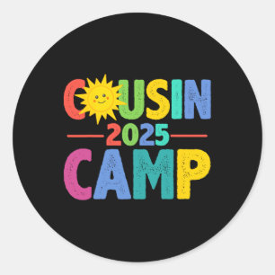 Cousin Camp 2025 Familienurlaub Sommer-Camping Cr Runder Aufkleber