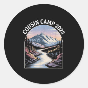 Cousin Camp 2025 Family Wiedersehen Mountain Adven Runder Aufkleber