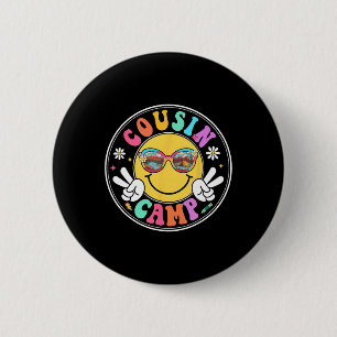 Cousin Camp 2025 Lustige Camping-Crew Sommer-Famil Button
