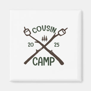 Cousin Camp 2025-Shirt passend zur Gruppe Camping- Magnet