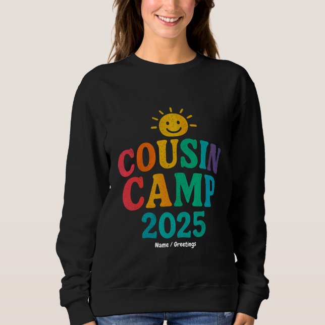 Cousin Camp 2025 Sommerurlaub Spaß Camping Sweatshirt (Vorderseite)