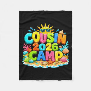 Cousin Camp 2026 Camping Sommerferien Familie Fleecedecke