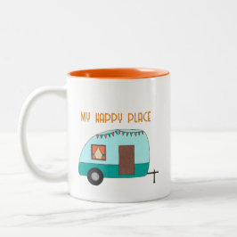 Cousin Camp Retro Camper Zweifarbige Tasse