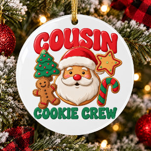 Cousin Cookie Crew Weihnachten Santa Lebkuchen Ornament