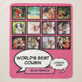 Cousin Cool Girly Pink Fun Comic FotoCollage Sherpadecke