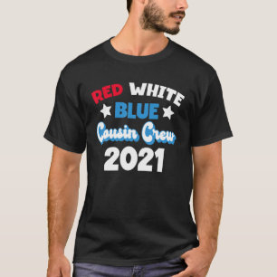 Cousin Crew 2021 4th of July Retro Family Wiederse T-Shirt