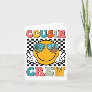 Cousin Crew 2024 Groovy Family Vacation Sommerferi Karte