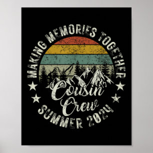 Cousin Crew 2024 Sommerferien Beach Familienausflu Poster