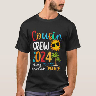 Cousin Crew 2024 Sommerferien Beach Familienausflu T-Shirt