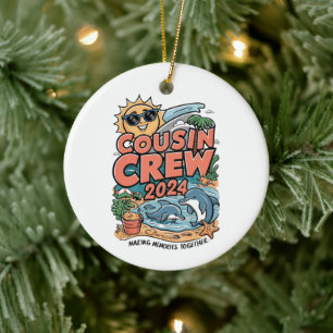 Cousin-Crew 2024 Sommerferien Strand Familienreise Keramik Ornament