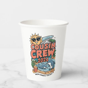 Cousin-Crew 2024 Sommerferien Strand Familienreise Pappbecher