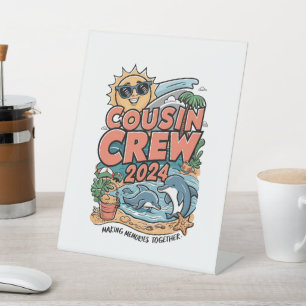 Cousin-Crew 2024 Sommerferien Strand Familienreise Sockelschild