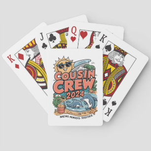Cousin-Crew 2024 Sommerferien Strand Familienreise Spielkarten