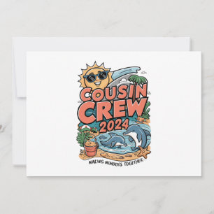 Cousin-Crew 2024 Sommerferien Strand Familienurlau Einladung