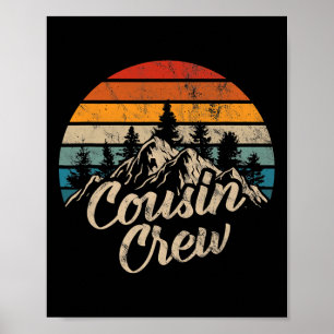 Cousin Crew 2025 Camping Outdoor Sonnenuntergang S Poster