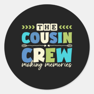 Cousin Crew 2025 Erinnerungen Familienurlaub C Runder Aufkleber