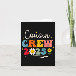 Cousin Crew 2025 Groovy Niedlich Family Wiedersehe Karte