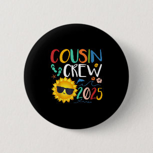 Cousin Crew 2025 Shirt Familienurlaub Strand Button