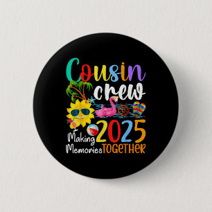Cousin Crew 2025 Sommerferien Beach Familienausflu Button