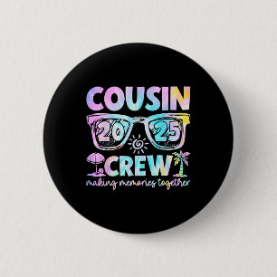 Cousin Crew 2025 Sommerferien Strand Familienreise Button