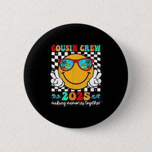Cousin Crew 2025 Sommerferien Strand Familienurlau Button