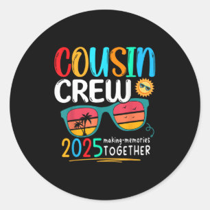 Cousin Crew 2025 Wiedersehen Making Erinnerungen M Runder Aufkleber