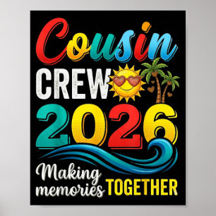 Cousin-Crew 2026 Sommerferien Strand Familientrip Poster